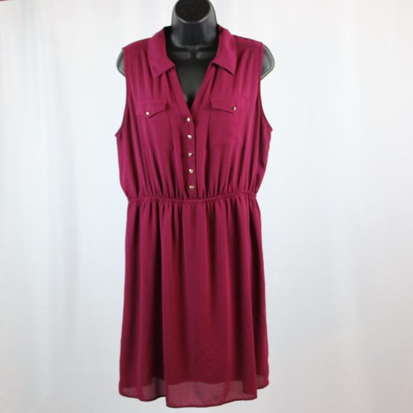 Carlalite Dresses & Skirts - BURGUNDY CARLALITE DRESS